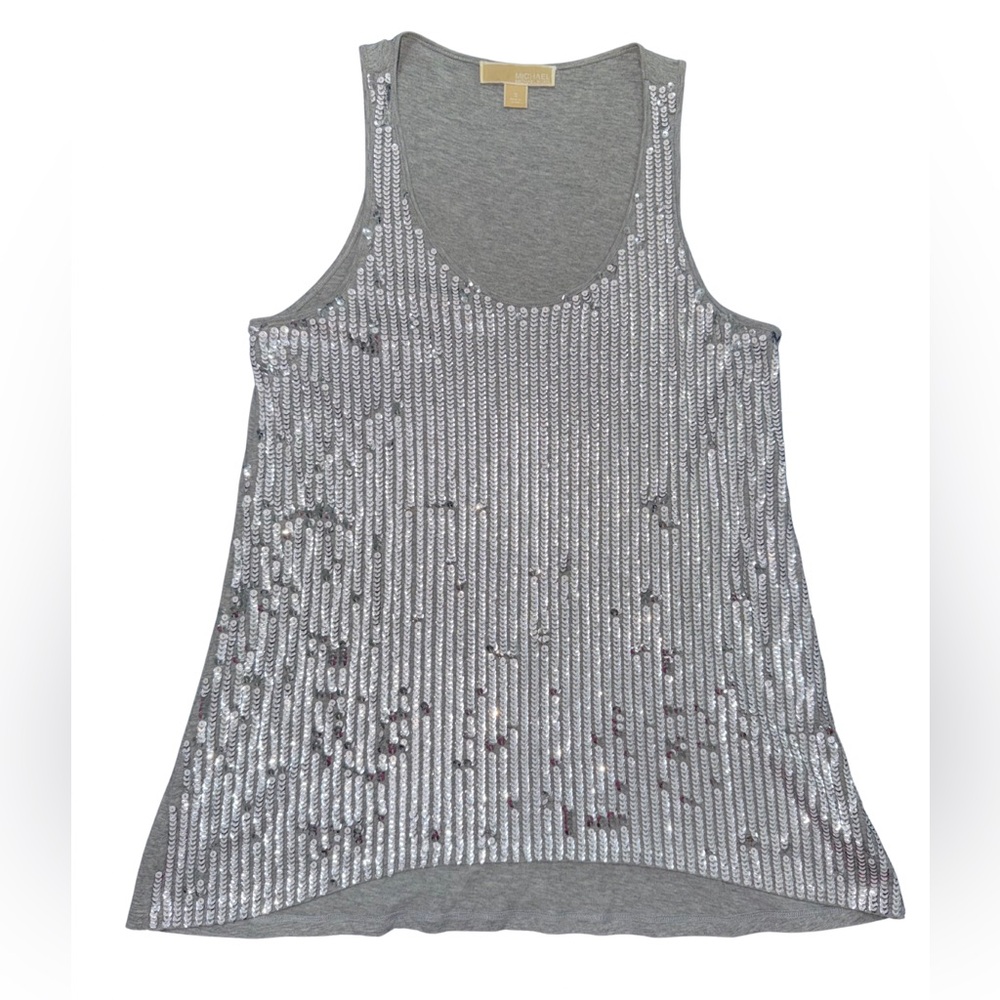 MICHAEL Michael Kors Gray Sequin Tank Top